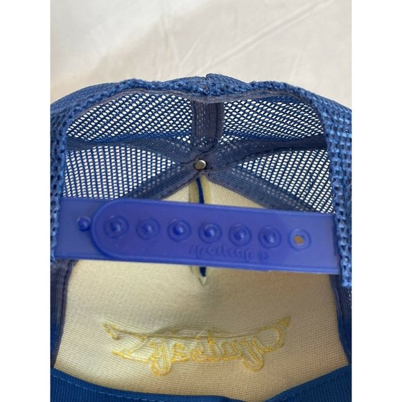 Vintage Cruisers Car Auto Blue Embroidered Trucker Snapback Foam Mesh Hat Cap - Picture 9 of 9